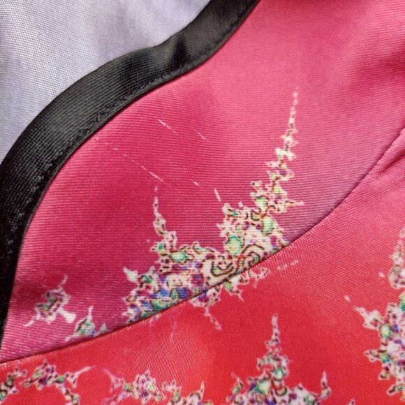 Mesmerize jacket woems L satin oriental formal colorful Party Bold mandarin fun - Picture 7 of 16